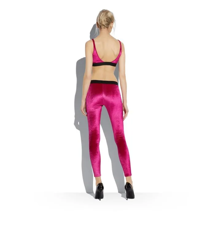 Women Leggings Tom Ford Stretch Velvet Signature Leggings Raspberry Women Leggings Tom Ford Stretch Velvet Signature Leggings Raspberry