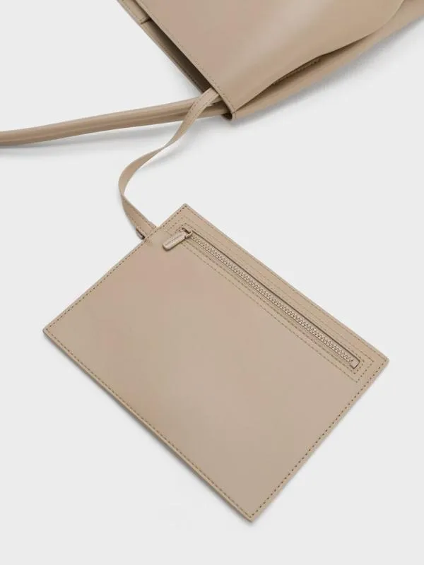 Women Leia Tote Bag 8211 Taupe CHARLES and KEITH Slouchy Bags