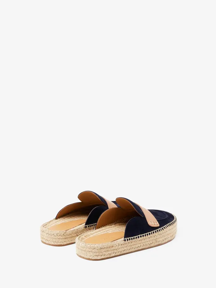 Women Loafers JW Anderson SUEDE ESPADRILLE LOAFER MULES Navy Women Loafers JW Anderson SUEDE ESPADRILLE LOAFER MULES Navy