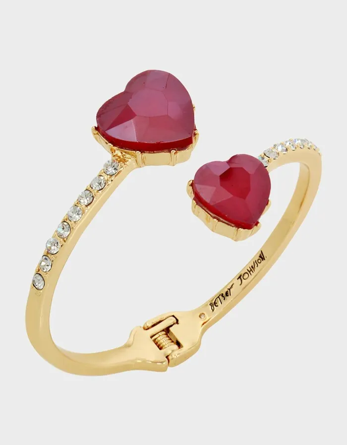 Women LOOK INTO YOUR HEART BANGLE RED Betsey Johnson Women LOOK INTO YOUR HEART BANGLE RED Betsey Johnson