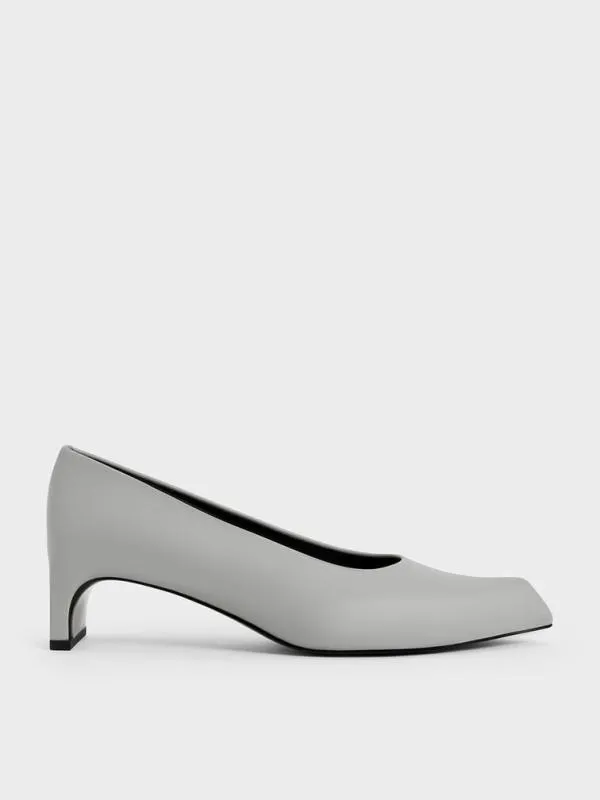 Women Lorde BladeHeel PointedToe Pumps 8211 Grey CHARLES and KEITH Heels