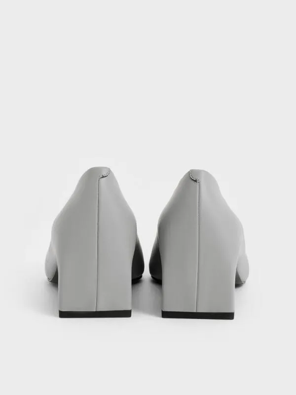 Women Lorde BladeHeel PointedToe Pumps 8211 Grey CHARLES and KEITH Heels