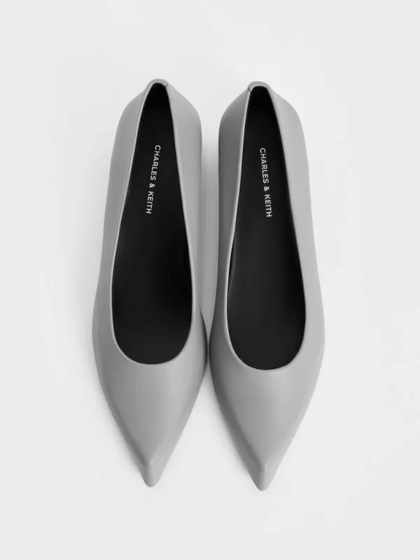 Women Lorde BladeHeel PointedToe Pumps 8211 Grey CHARLES and KEITH Heels
