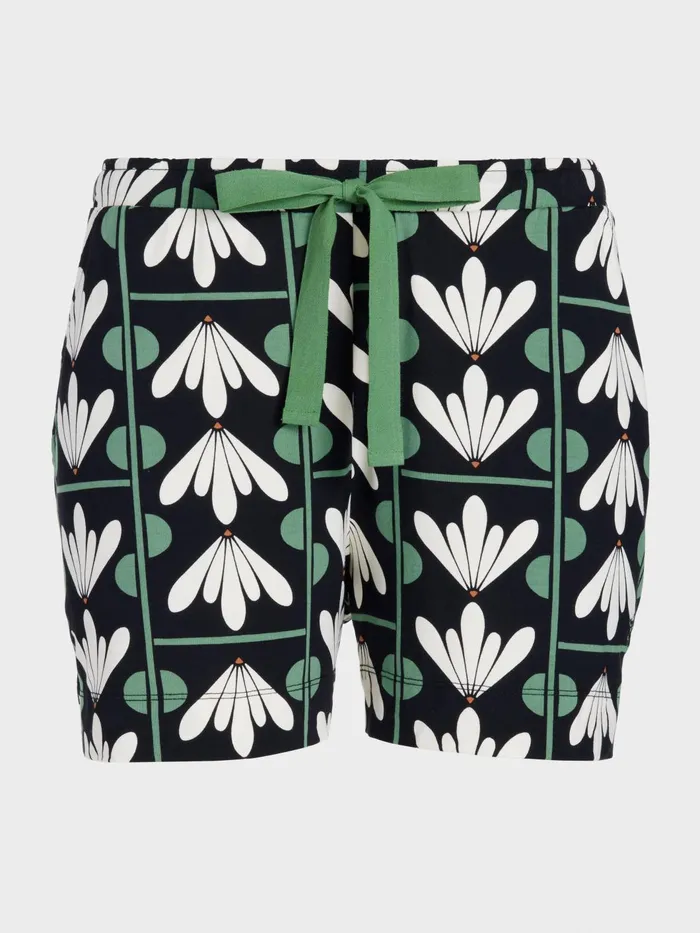Women Lotus Bamboo Blend Mid Short Multi Peter Alexander Shorts