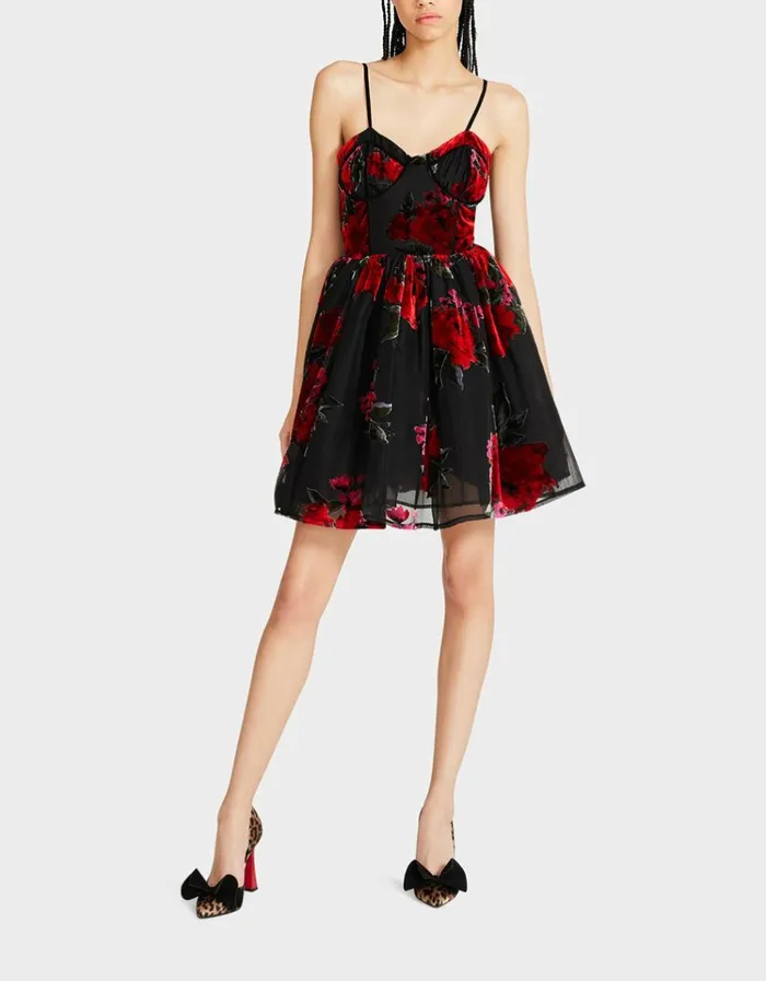 Women LUCIA MINI DRESS RED MULTI Red Multi Betsey Johnson