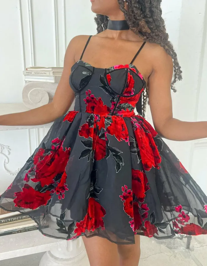 Women LUCIA MINI DRESS RED MULTI Red Multi Betsey Johnson