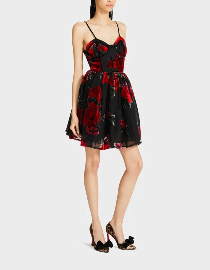 Women LUCIA MINI DRESS RED MULTI Red Multi Betsey Johnson