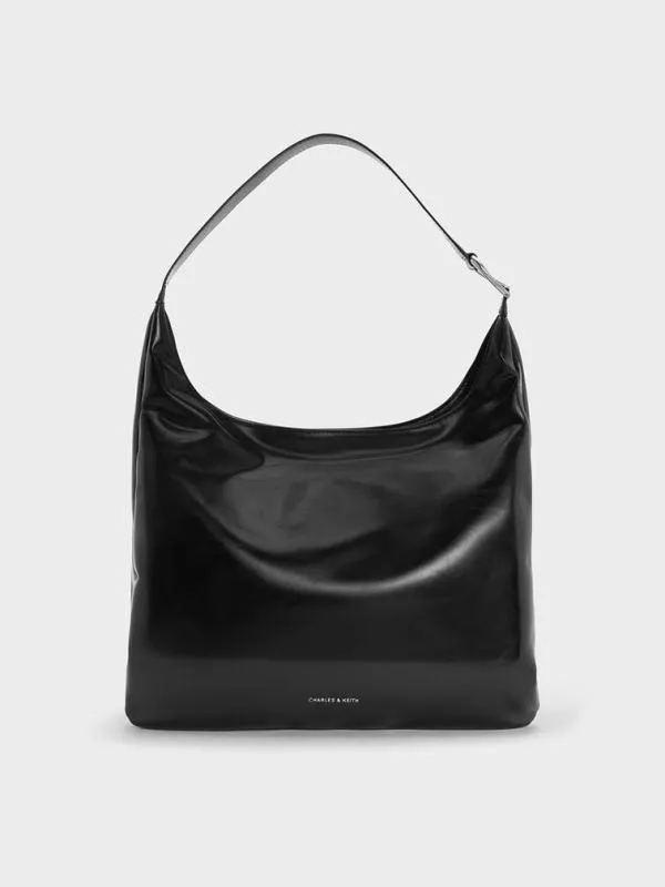 Women Lumen Slouchy Hobo Bag 8211 Noir CHARLES and KEITH Hobo Bags