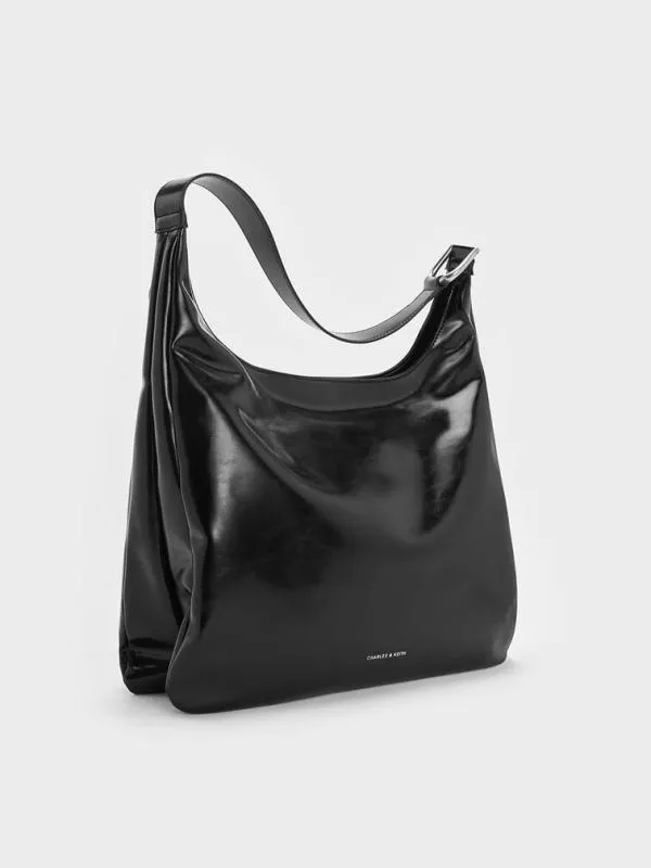 Women Lumen Slouchy Hobo Bag 8211 Noir CHARLES and KEITH Hobo Bags