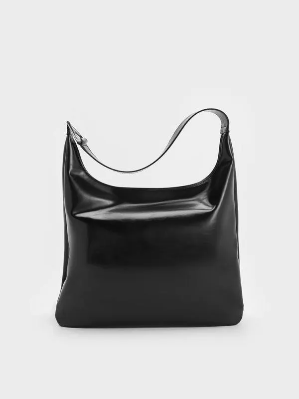 Women Lumen Slouchy Hobo Bag 8211 Noir CHARLES and KEITH Hobo Bags