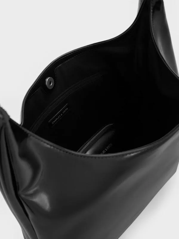 Women Lumen Slouchy Hobo Bag 8211 Noir CHARLES and KEITH Hobo Bags