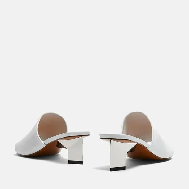 Women LYNA White Clergerie Mules