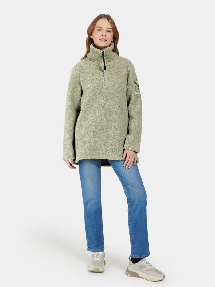 Women Marina HalfZip Wilted Leaf Didriksons Autumn Jackets