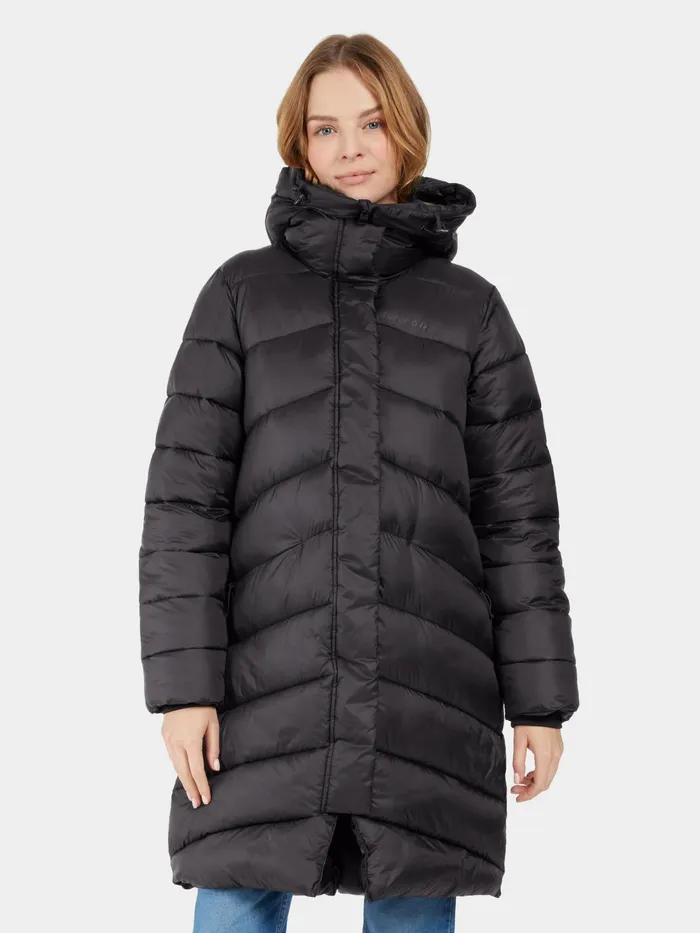 Women Marion Parka Black Didriksons Autumn Jackets
