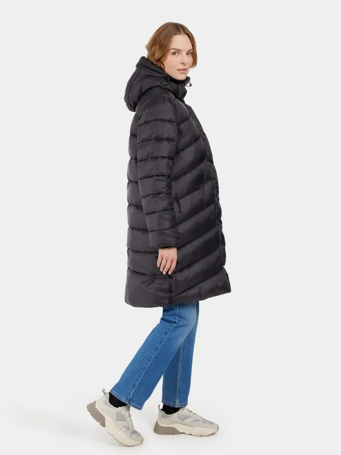 Women Marion Parka Black Didriksons Autumn Jackets