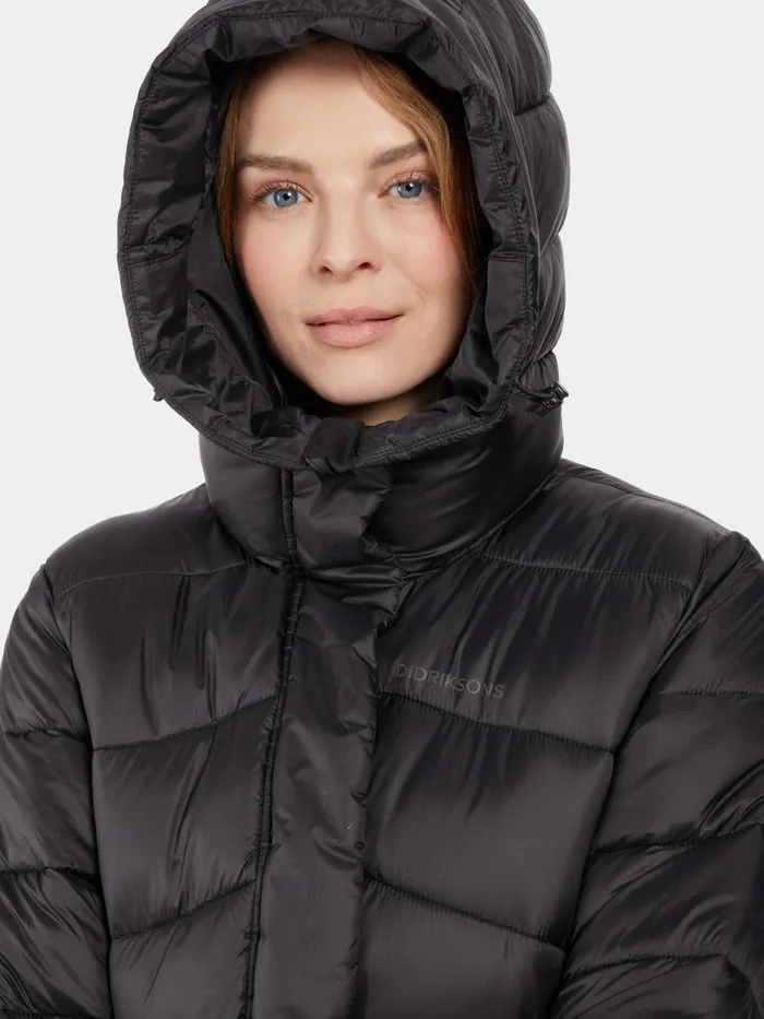 Women Marion Parka Black Didriksons Autumn Jackets