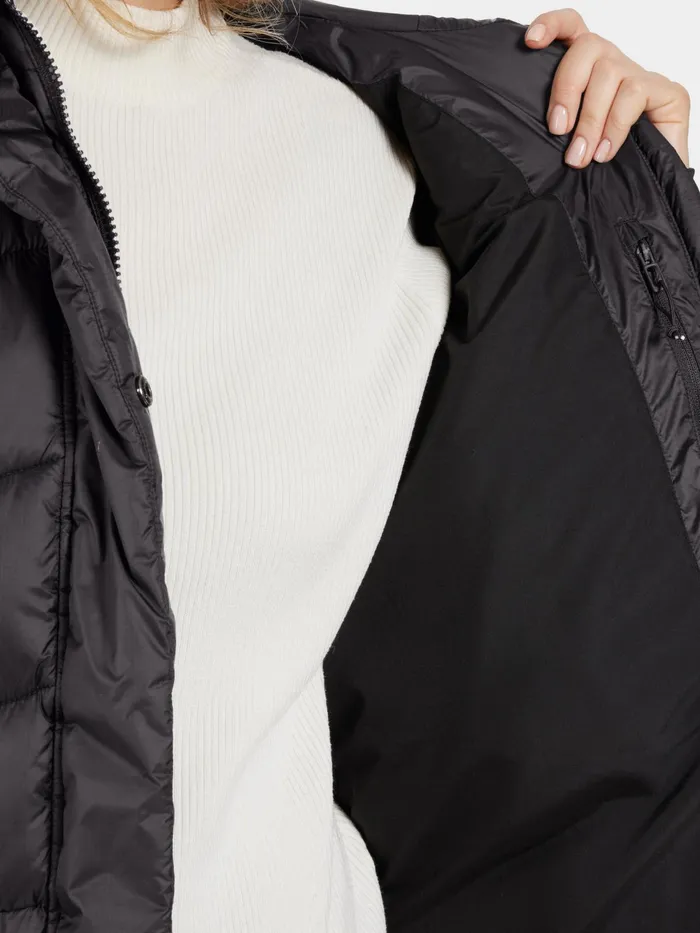 Women Marion Parka Black Didriksons Autumn Jackets
