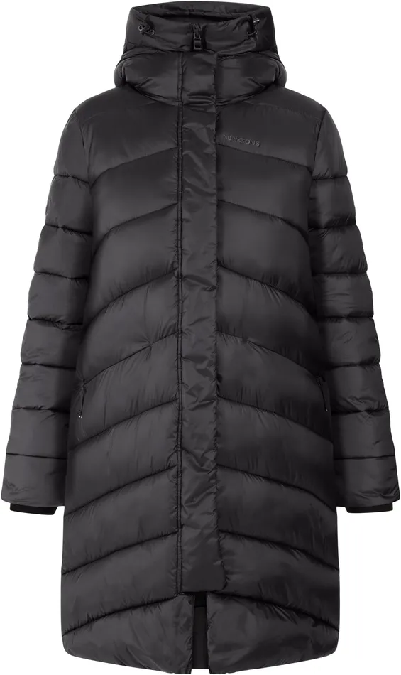 Women Marion Parka Black Didriksons Autumn Jackets