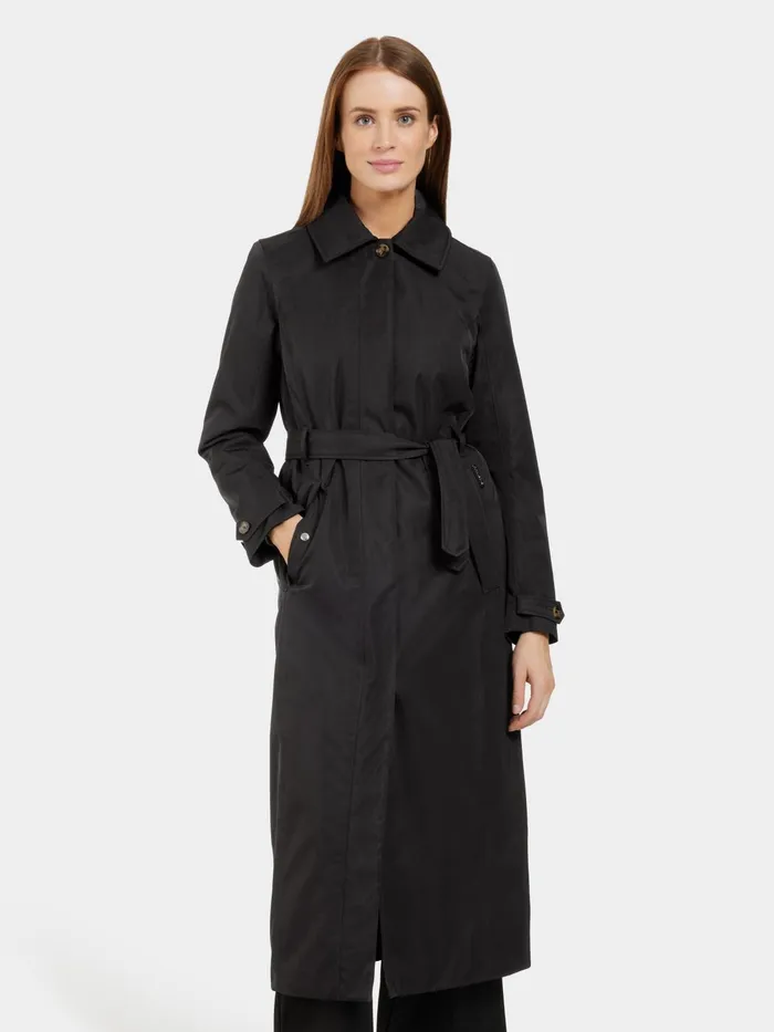 Women Matilde Coat Long Black Didriksons Waterproof Jackets