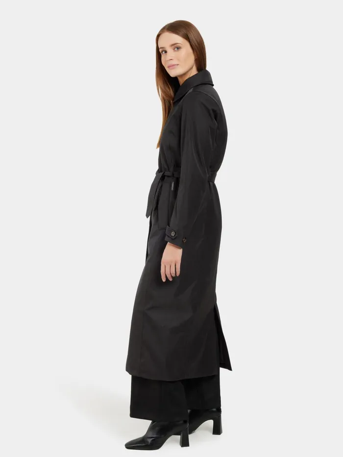 Women Matilde Coat Long Black Didriksons Waterproof Jackets