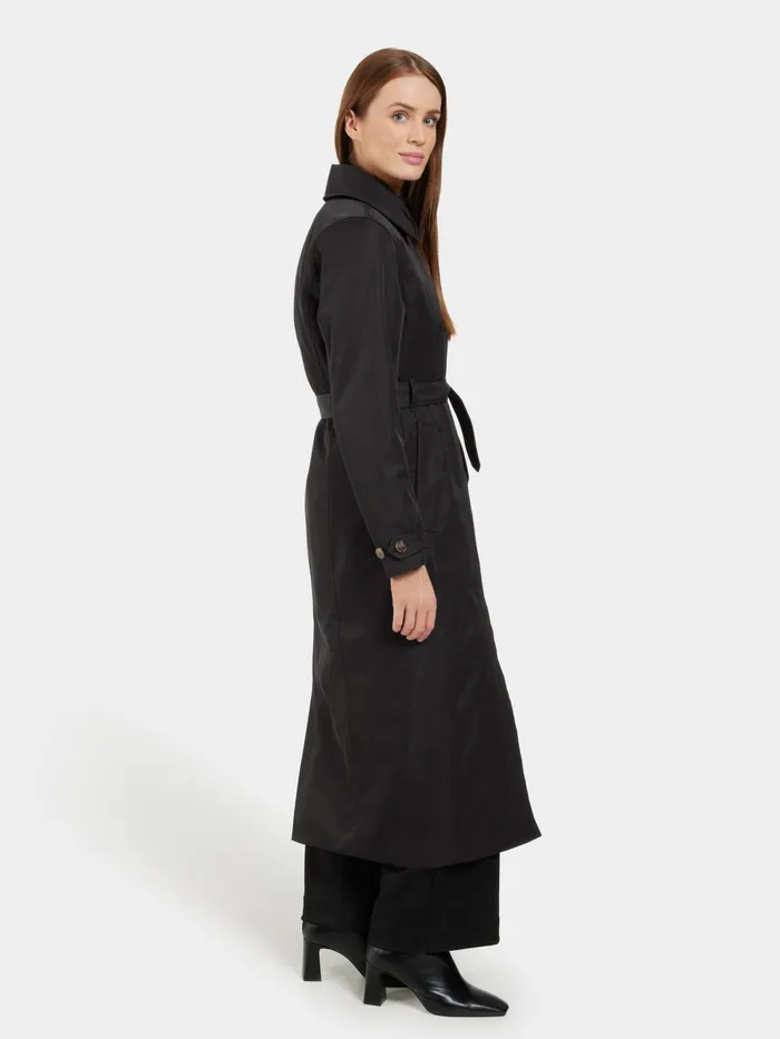 Women Matilde Coat Long Black Didriksons Waterproof Jackets