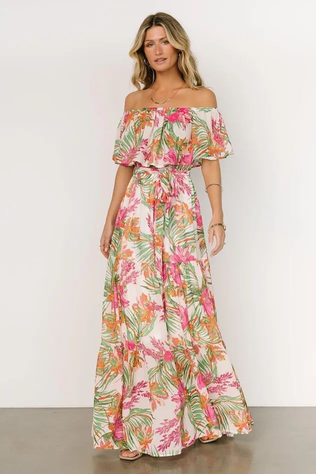 Women Maxi Dresses Baltic Born Lahaina Off Shoulder Maxi Dress Multi