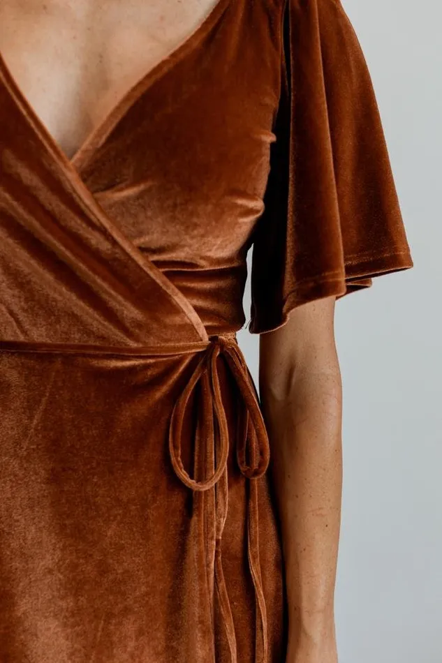 Women Maxi Dresses Baltic Born Meghan Velvet Wrap Maxi Dress Spice Women Maxi Dresses Baltic Born Meghan Velvet Wrap Maxi Dress Spice