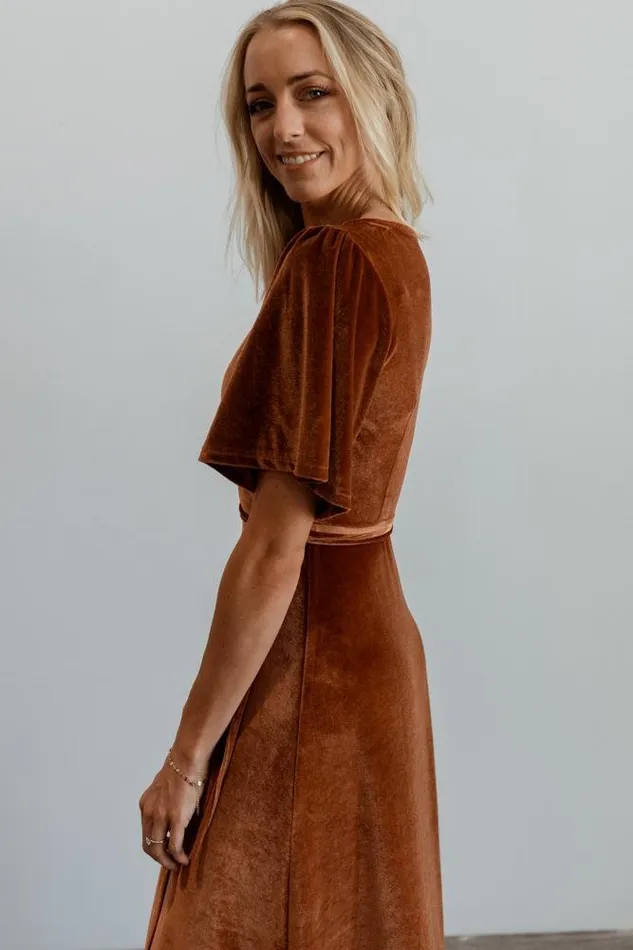 Women Maxi Dresses Baltic Born Meghan Velvet Wrap Maxi Dress Spice Women Maxi Dresses Baltic Born Meghan Velvet Wrap Maxi Dress Spice