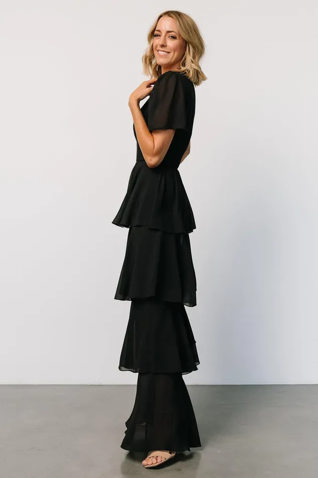 Women Maxi Dresses Baltic Born Montaigne Ruffle Maxi Dress Black