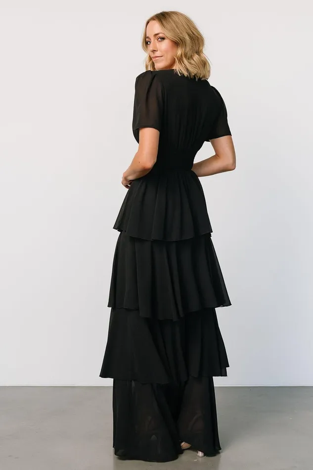 Women Maxi Dresses Baltic Born Montaigne Ruffle Maxi Dress Black