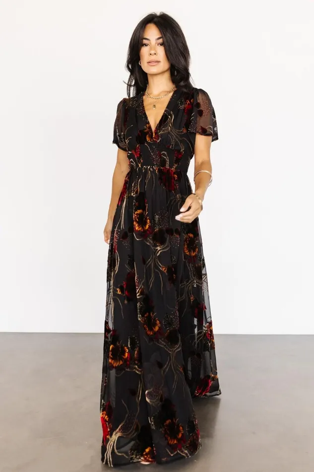 Women Maxi Dresses Baltic Born Valen Maxi Dress Black Multi