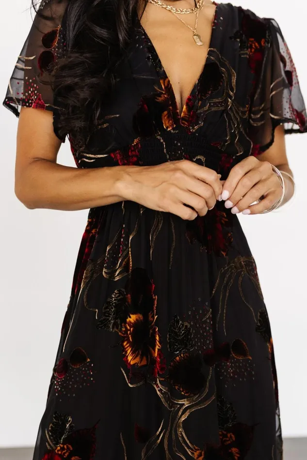 Women Maxi Dresses Baltic Born Valen Maxi Dress Black Multi