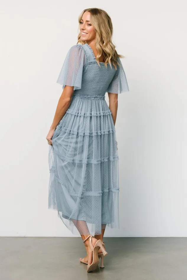 Women Midi Dresses Baltic Born Bexley Tulle Dress Dusty Blue