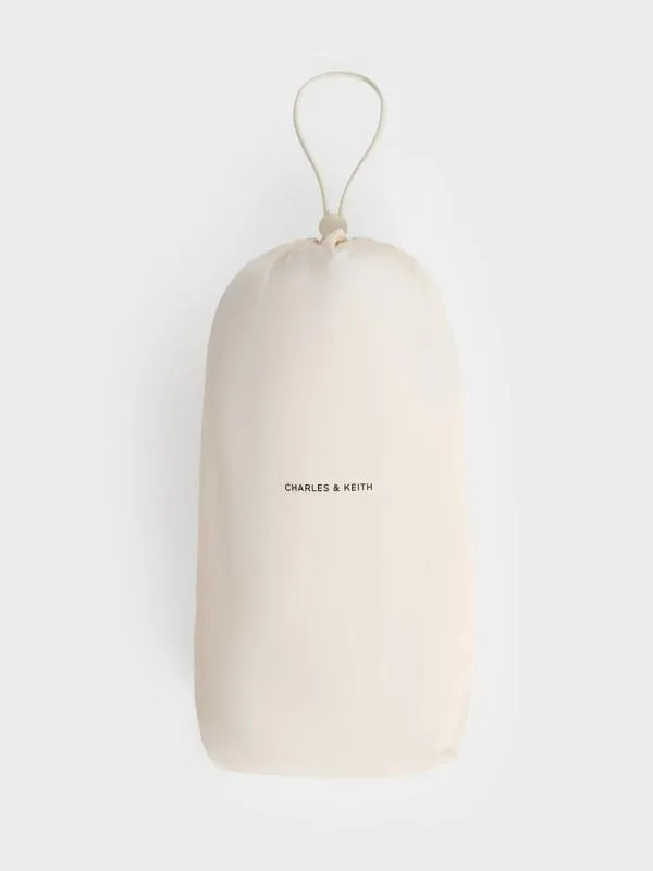 Women Mini Errya Nylon Quilted Puffy Crossbody Bag 8211 White CHARLES and KEITH Crossbody Bags