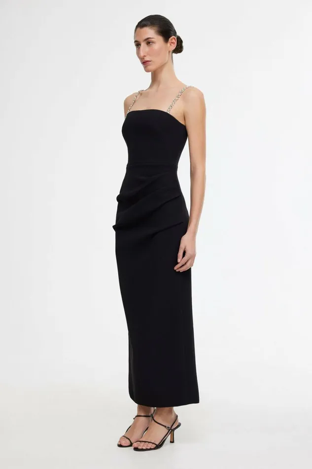 Women MONTEBELLO MIDI DRESS Black Acler Sale