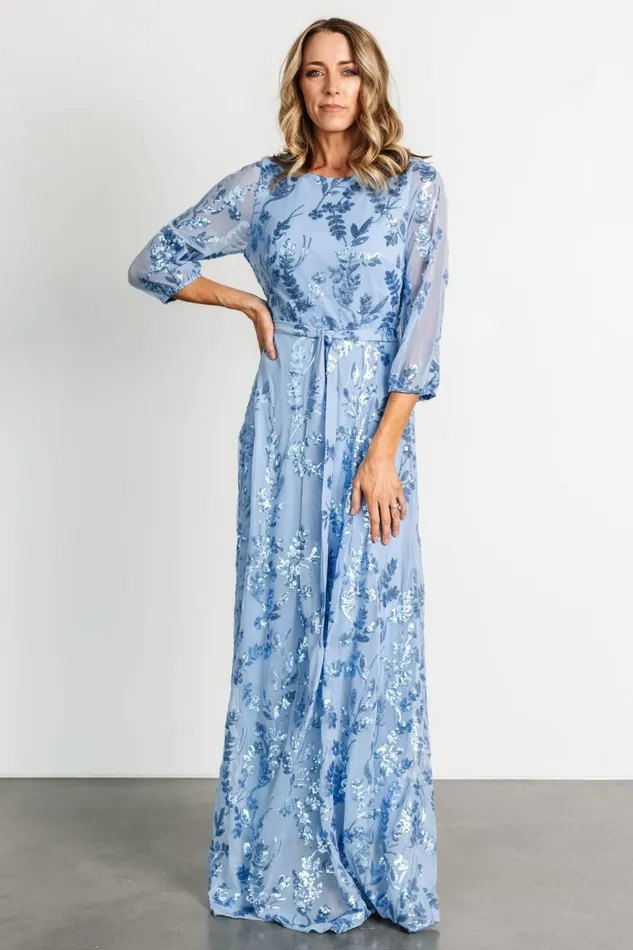 Women Mother Of The Bride Baltic Born Destiny Sequin Maxi Dress Blue Women Mother Of The Bride Baltic Born Destiny Sequin Maxi Dress Blue