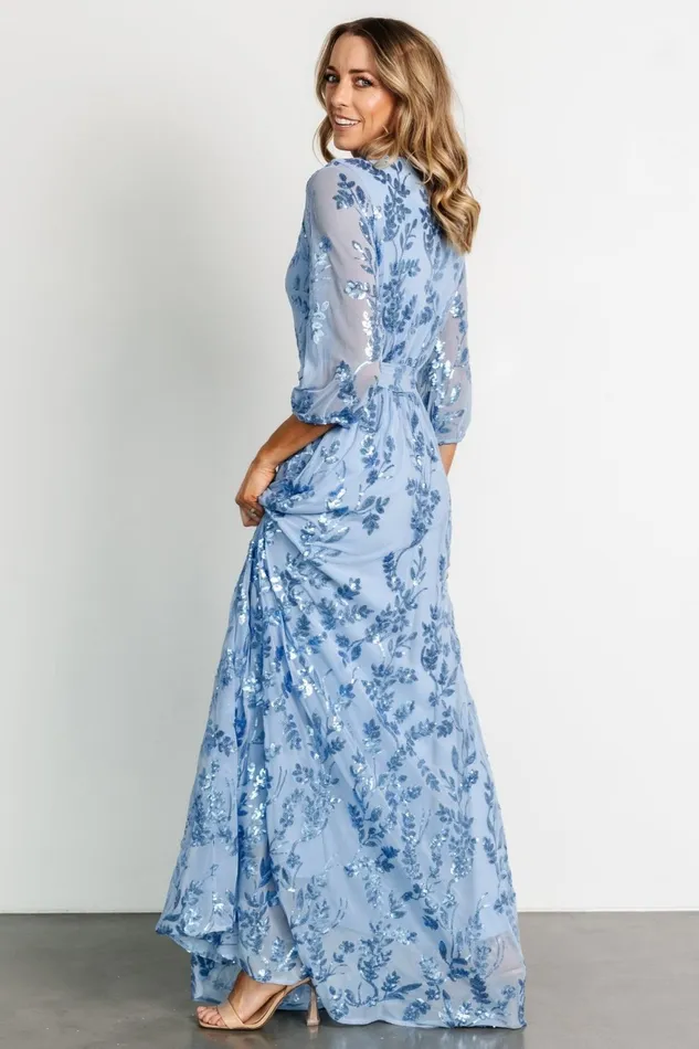 Women Mother Of The Bride Baltic Born Destiny Sequin Maxi Dress Blue Women Mother Of The Bride Baltic Born Destiny Sequin Maxi Dress Blue