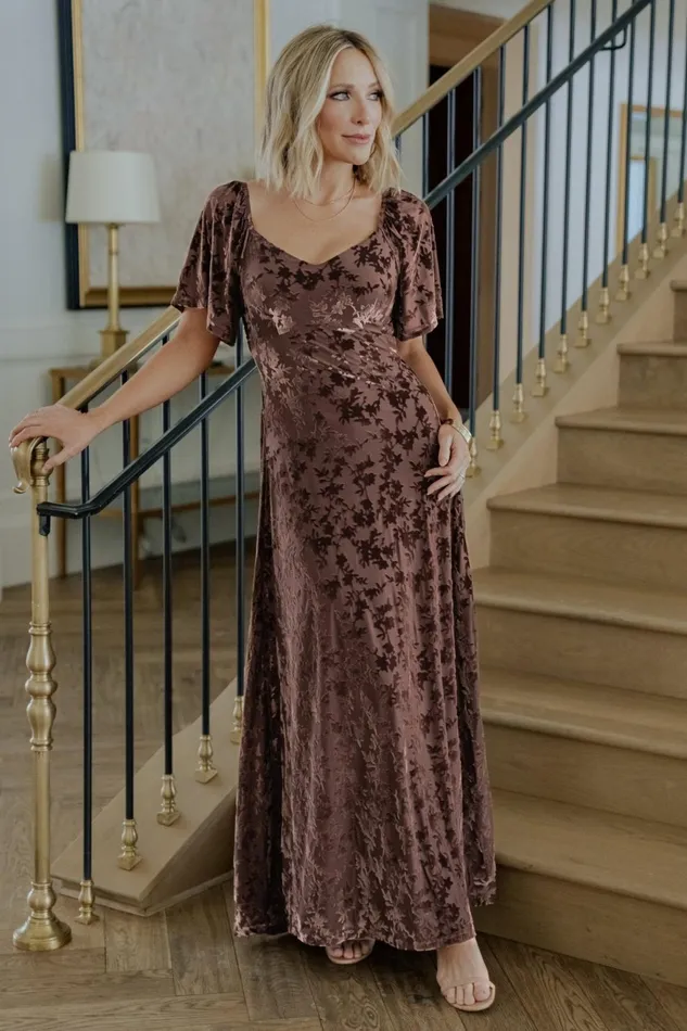 Women Mother Of The Bride Baltic Born Everley Velvet Maxi Dress Espresso Women Mother Of The Bride Baltic Born Everley Velvet Maxi Dress Espresso