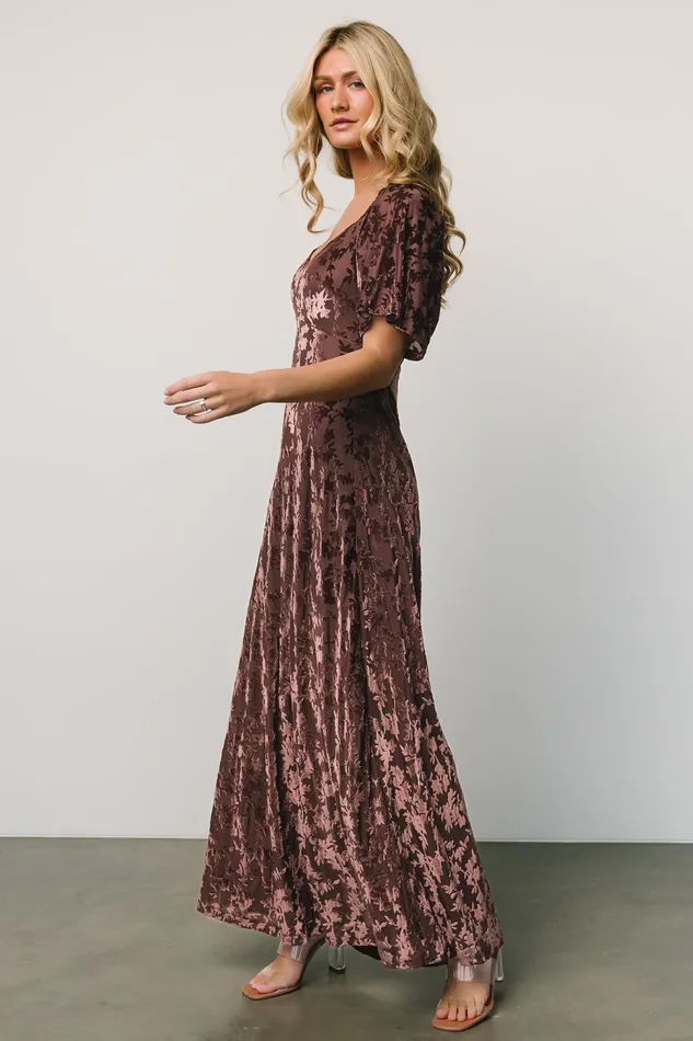 Women Mother Of The Bride Baltic Born Everley Velvet Maxi Dress Espresso Women Mother Of The Bride Baltic Born Everley Velvet Maxi Dress Espresso