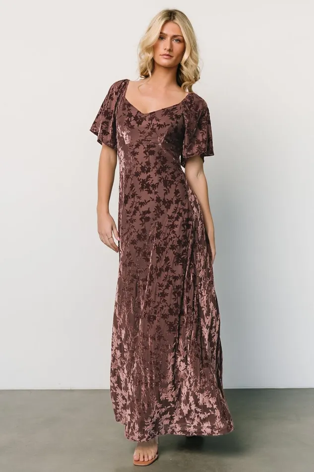 Women Mother Of The Bride Baltic Born Everley Velvet Maxi Dress Espresso Women Mother Of The Bride Baltic Born Everley Velvet Maxi Dress Espresso