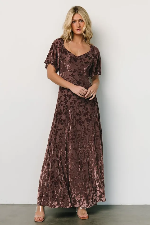 Women Mother Of The Bride Baltic Born Everley Velvet Maxi Dress Espresso Women Mother Of The Bride Baltic Born Everley Velvet Maxi Dress Espresso