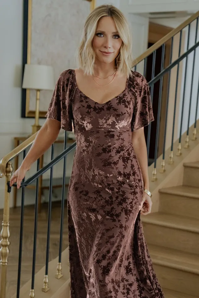 Women Mother Of The Bride Baltic Born Everley Velvet Maxi Dress Espresso Women Mother Of The Bride Baltic Born Everley Velvet Maxi Dress Espresso