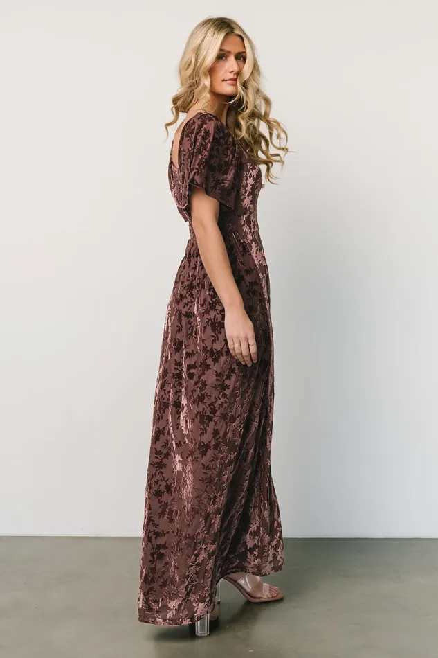 Women Mother Of The Bride Baltic Born Everley Velvet Maxi Dress Espresso Women Mother Of The Bride Baltic Born Everley Velvet Maxi Dress Espresso