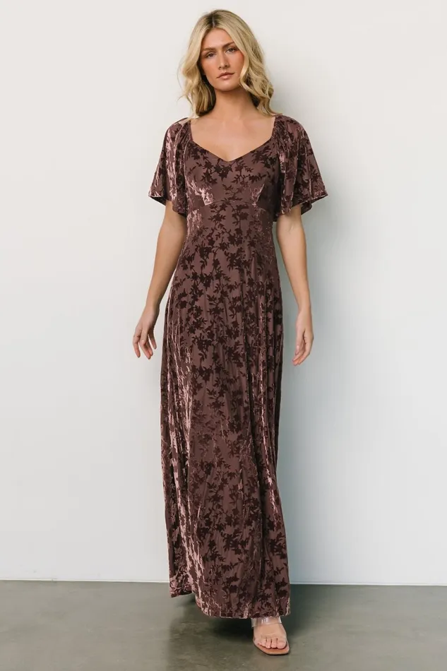 Women Mother Of The Bride Baltic Born Everley Velvet Maxi Dress Espresso Women Mother Of The Bride Baltic Born Everley Velvet Maxi Dress Espresso