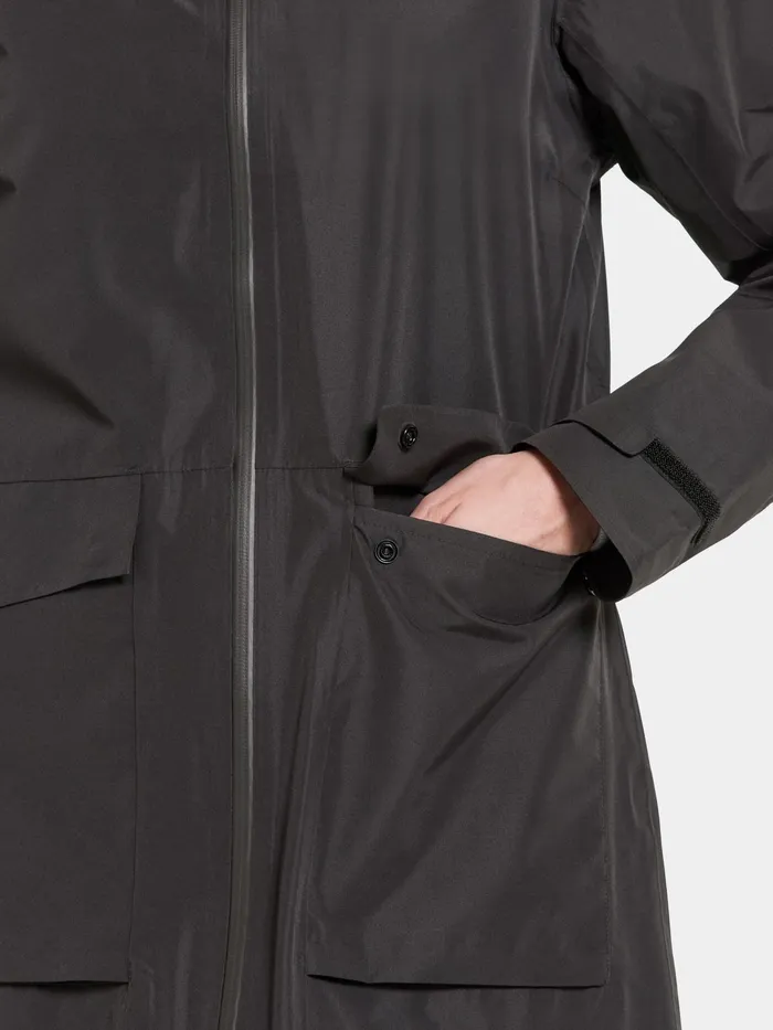 Women Nadja Parka Long Black Didriksons Spring Jackets
