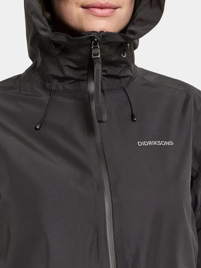 Women Nadja Parka Long Black Didriksons Spring Jackets