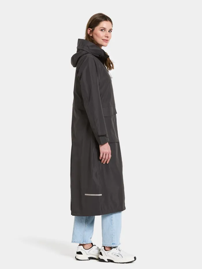 Women Nadja Parka Long Black Didriksons Spring Jackets