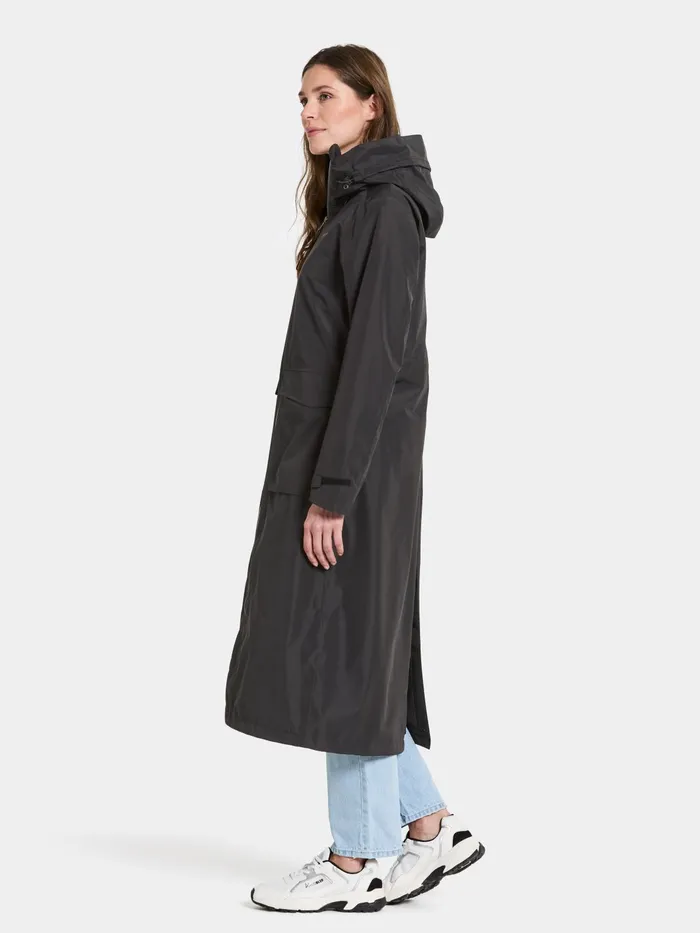 Women Nadja Parka Long Black Didriksons Spring Jackets
