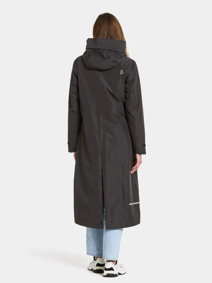 Women Nadja Parka Long Black Didriksons Spring Jackets