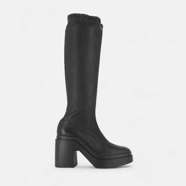 Women NALINI Stretch Black Clergerie Boots and High Boots